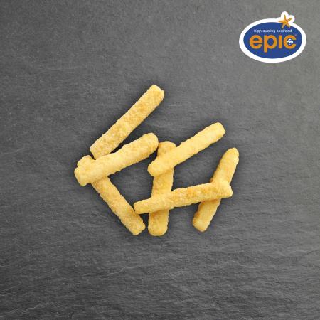 Rabas, lamelles de calamar panées, 72% de calamar, unité 1kg, Ibercook (carton 5 unités)