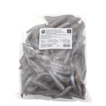 Anchois sans tête, éviscéré, 100-130 pc/kg, unité 900g (carton 10 unités)