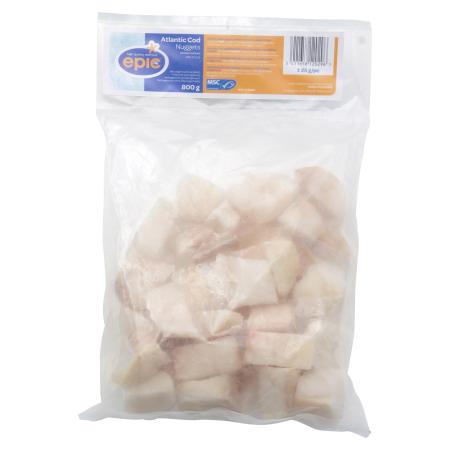 MSC Atlantic cod nuggets, +/- 25 g/pc, 800g unit (carton 12 units)