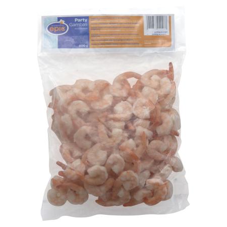 Crevettes vannamei, cuites, decortiquées, avec queue, 41-50 pc/360g, unité 800g (carton 12 unités)
