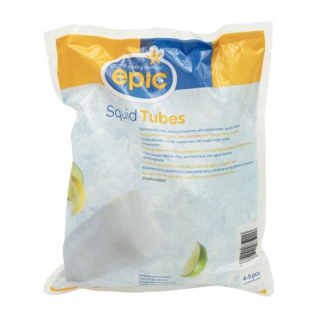Tintenfischtuben (Dosidicus gigas), ohne Membran, U-5 st/Einheit, 800g Einheit (Karton 12 Einheiten)