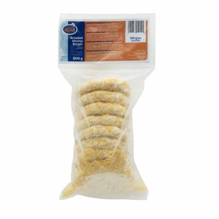 Panierter Garnelen-Burger, 100g/St, 800g Einheit (Karton 10 Einheiten)