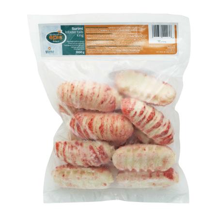 Surimi langoestenstaarten, rood, 12 st/kg, 1kg eenheid (karton 10 eenheden)