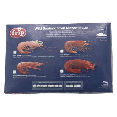 Carabinero garnalen met kop, 10-20 st/kg, aan boord ingevroren, 400g eenheid (karton 24 eenheden)