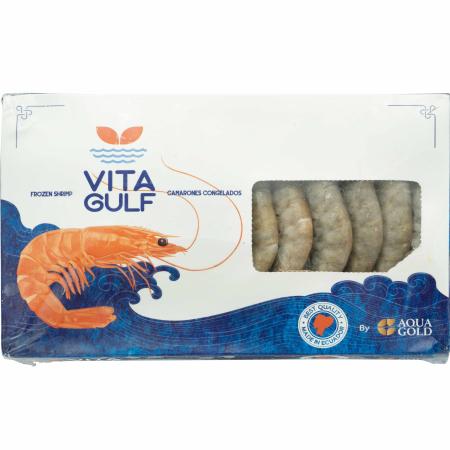 Vannamei garnalen met kop, 21-30 st/800g Vitagulf, 800g eenheid (karton 12 eenheden)
