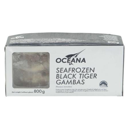 Ocean tiger garnalen met kop, 6-8 st/800g, aan boord ingevroren, Oceana, 800g eenheid (karton 9 eenheden)