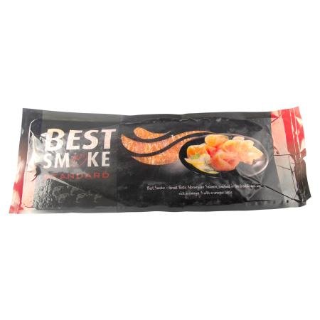 Gerookte Atlantische zalmzijde 1,2 à 1,7kg/stuk, karton 10 stuks, per kilo, Best Smoke Standard, bulk 1 kg gewichtseenheden