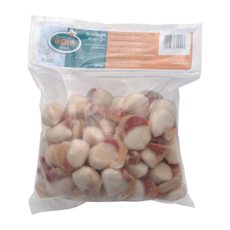 Scallops, roe on, Peru, 20-30 pc/lb, 800g unit (carton 10 units)