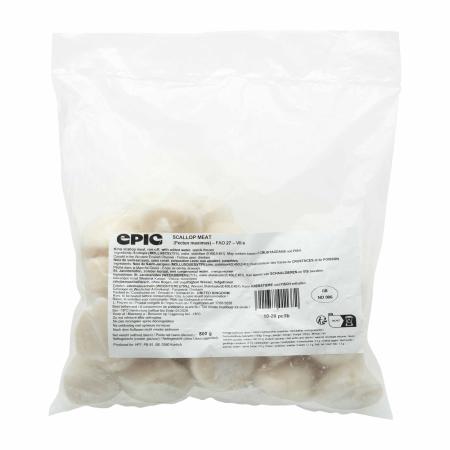 Scallops, roeless, United Kingdom, 10-20 pc/lb, 800g unit (carton 12 units)