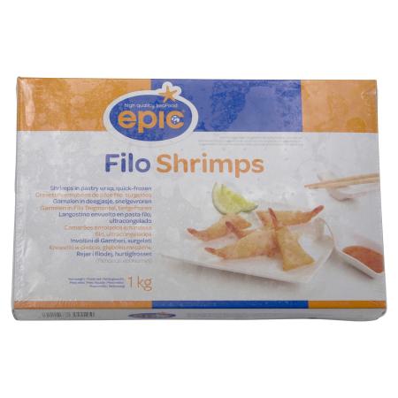 Shrimps in filo pastry, 100 pc/kg, 1kg unit (carton 12 units)
