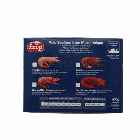Carabinero Garnelen mit Kopf, 10-20 st/kg, tiefgefroren an Bord, 400g Einheit (Karton 24 Einheiten)