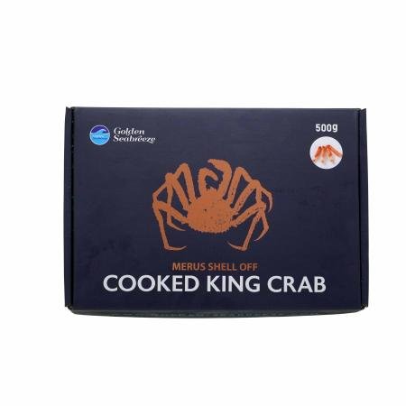 Cooked Golden King Crab leg segment (merus), shell off, 8-12cm, per kg, 500g unit (carton 20 units)