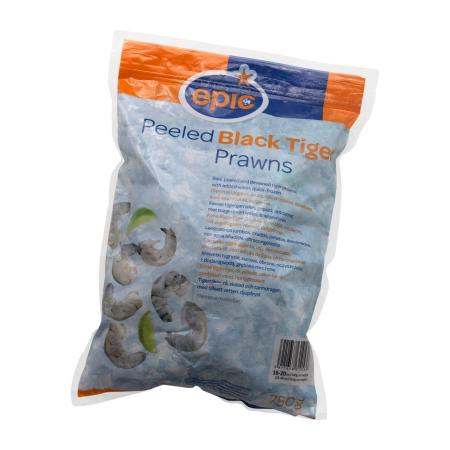 Crevettes black tiger, crues, decortiquées, 13-15 pc/340g, unité 750g (carton 12 unités)