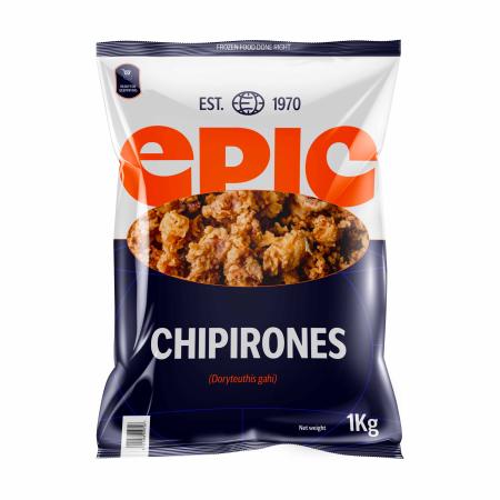 Chipirones, gebloemde Patagonische inktvis stukjes, 1kg eenheid (karton 4 eenheden)