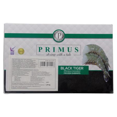 Black tiger garnaalstaarten blok, 26-30 st/lb real count, 1,44kg eenheid (karton 6 eenheden)