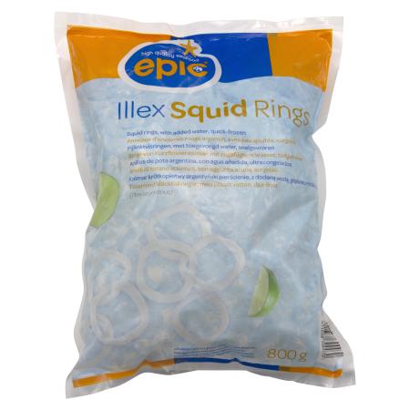Anneaux d'encornet illex crus, grands, 3-7 cm/pc, unité 800g (carton 12 unités)