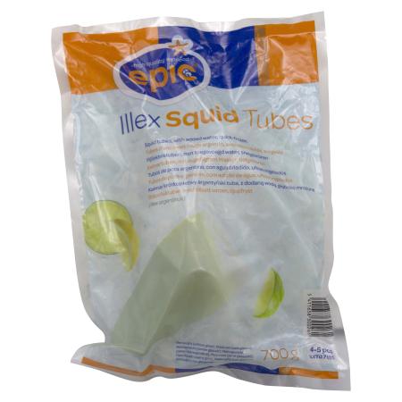 Inktvistubes (Illex argentinus), U-5 st/eenheid, 700g eenheid (karton 12 eenheden)