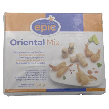 Oriental fingerfood mix, 40st, 500g eenheid (karton 20 eenheden)