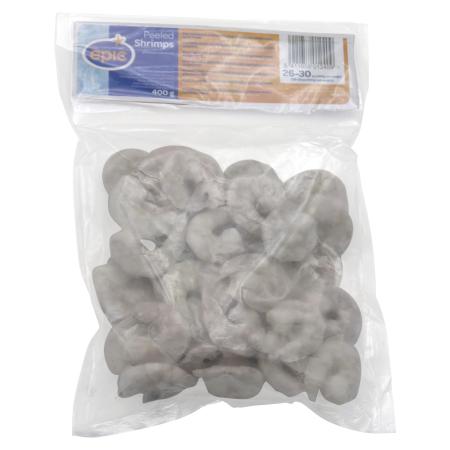 Vannamei garnalen, rauw, gepeld, 26-30 st/360g, 400g eenheid (karton 12 eenheden)