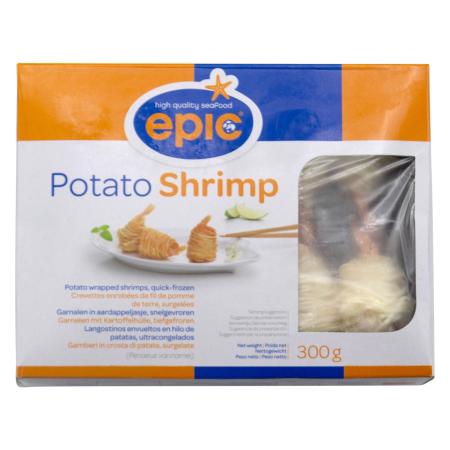 Potato garnalen in aardappeljasje, 30g/st, 300g eenheid (karton 20 eenheden)