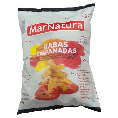Rabas, breaded squid strips, MarNatura, 65% squid, 1kg unit (carton 6 units)