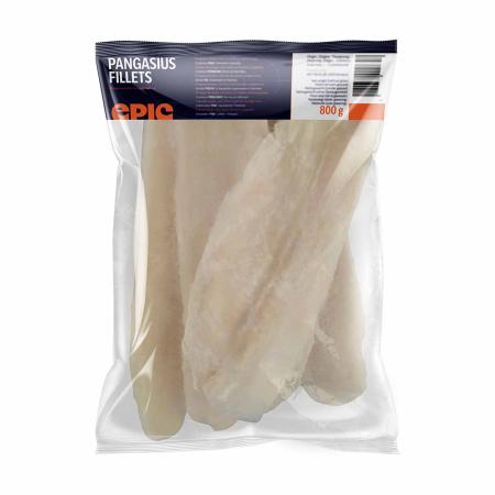 Filets de pangasius, 120-170 g/pc, unité 800g (carton 12 unités)
