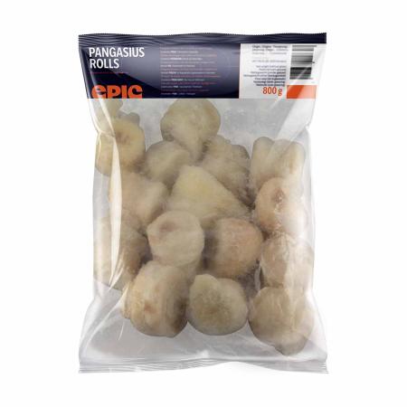 Pangasius Röllchen, 40-60 g/st, 800g Einheit (Karton 12 Einheiten)