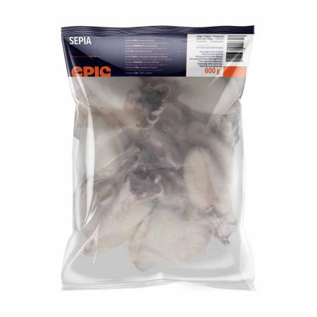 Ganze gereinigte Sepien, sepia pharaonis, u-5 st/kg, 800g Einheit (Karton 12 Einheiten)